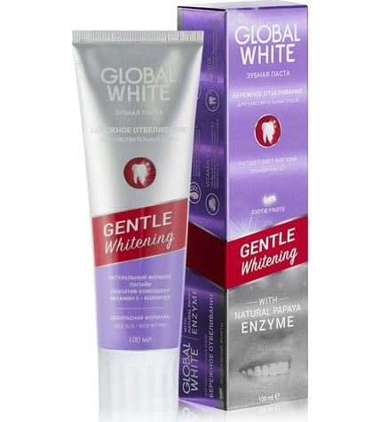 Зубная паста Global White Ежедневная Отбеливающая для чувствительных ...