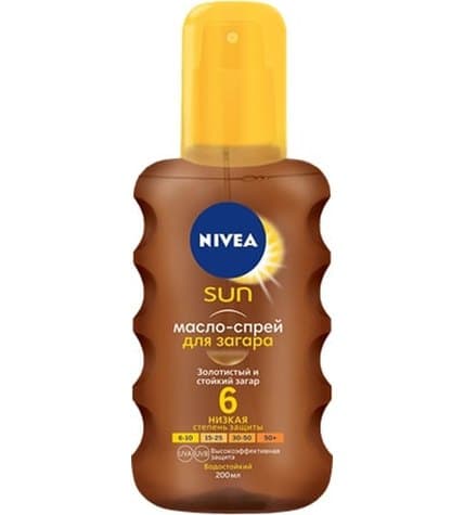 Масло-спрей Nivea Sun SPF6 для загара увлажняющее