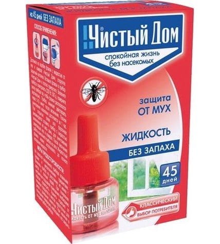 Жидкость Чистый дом от мух без запаха 45 ночей