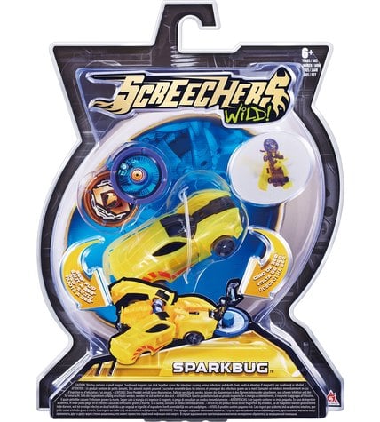 Игровой набор Screechers Wild Sparkbug машинка-трансформер с магнитными дисками