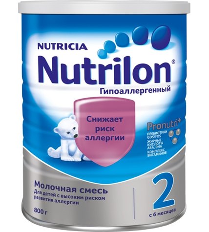 Смесь Nutrilon Гипоаллергенный 2 молочная сухая с 6 месяцев 800 г