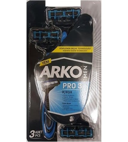 Станки для бритья Arko Тройное лезвие Men T3 System 3 шт