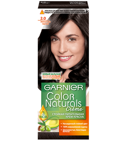 Крем-краска Garnier Color Naturals для волос 2.0 Элегантный черный 110 мл