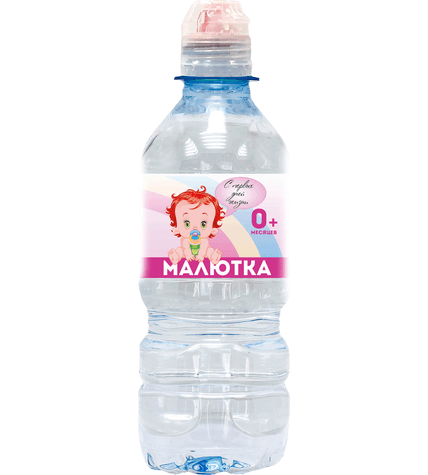 Детская питьевая вода Малютка негазированная с рождения 0,35 л