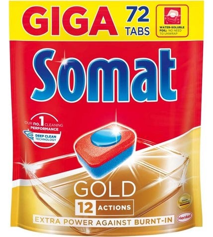 Таблетки для посудомоечной машины Somat Gold 72 шт х 19,2 г