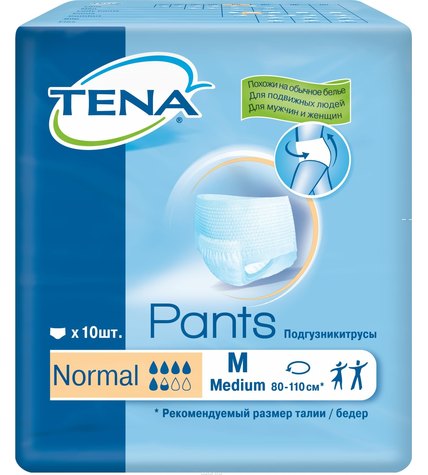 Подгузники-трусы Tena Pants Normal для взрослых medium 10 шт