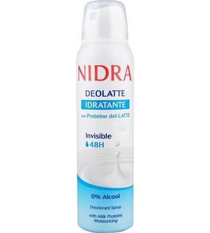 Дезодорант Nidra Deolatte Idratante Invisible спрей с молочными протеинами 150 мл