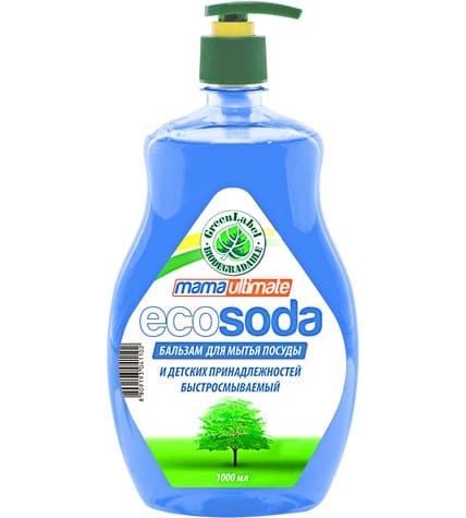 Бальзам Mama Ultimate EcoSoda для мытья посуды и детских принадлежностей 1 л