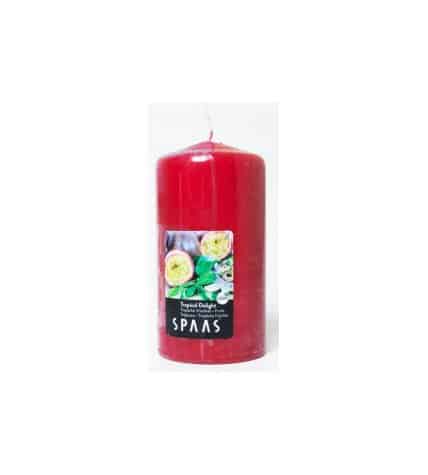 Свеча ароматизированная Spaas Тропический восторг столбик красная 8 х 15 см 65 ч
