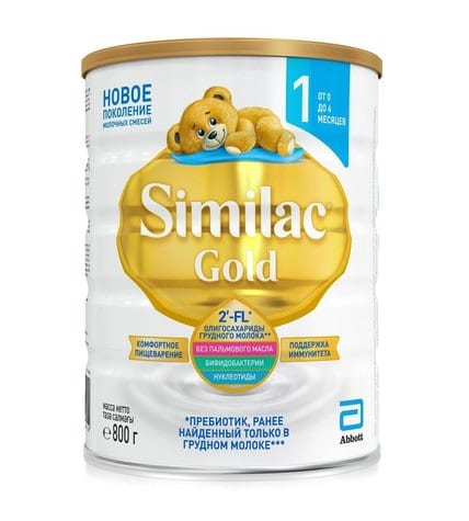 Смесь Similac Gold 1 сухая 0-6 месяцев 800 г