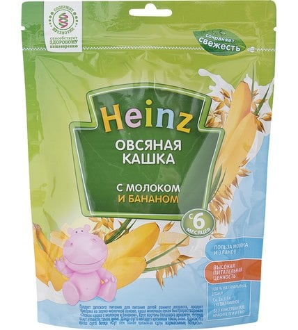 Каша молочная Heinz овсяная с бананом с Омега 3 с 6 месяцев 200 г