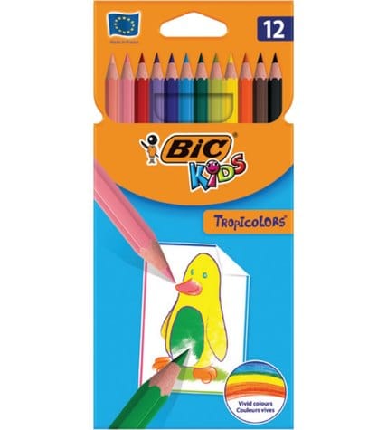 Карандаши цветные Bic Tropicolors 12 цветов