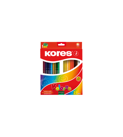 Набор цветных карандашей Kores Kolores 24 цветов с точилкой