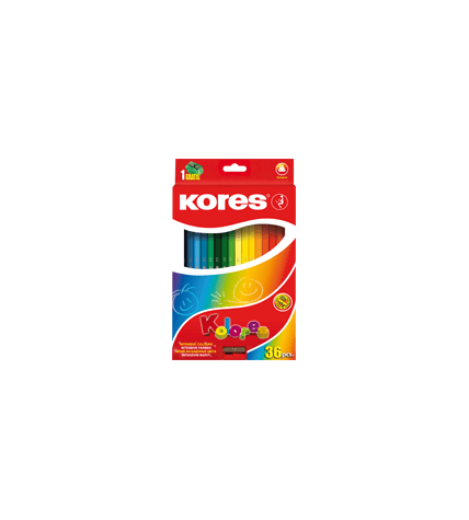 Набор цветных карандашей Kores Kolores 36 цветов с точилкой