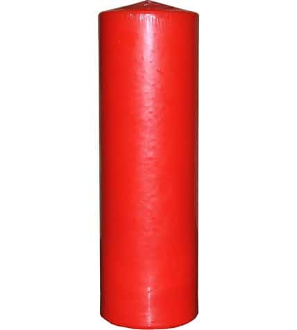Свеча Kukina Raffinata столбик красная 6,3 х 15 см