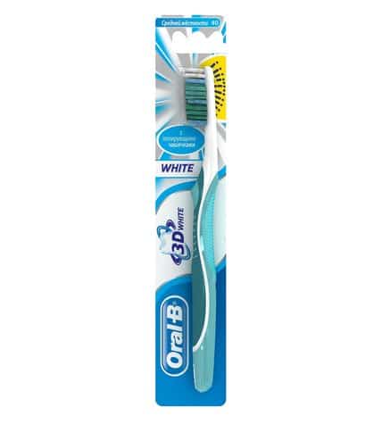 Зубная щетка Oral-B 3D White средней жесткости