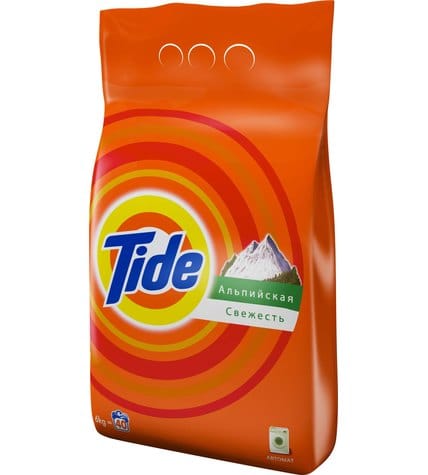 Стиральный порошок Tide Альпийская свежесть автомат для белого белья 6 кг