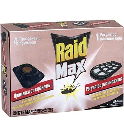 Приманки от тараканов Raid Max прозрачные