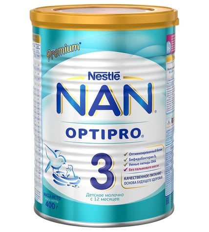 Смесь Nestle Nan 3 сухая молочная с 12 месяцев в жестяной банке 400 г