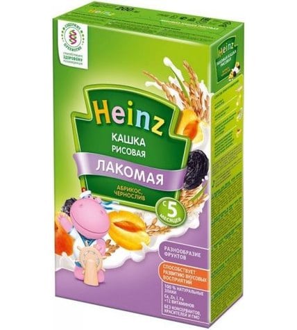 Каша Heinz Лакомая рисовая абрикос, чернослив с 5 месяцев