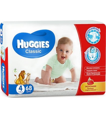 Подгузники Huggies Classic 4 7-18 кг