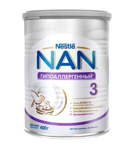 Смесь Nestle Nan 3 молочная гипоаллергенная с 12 месяцев