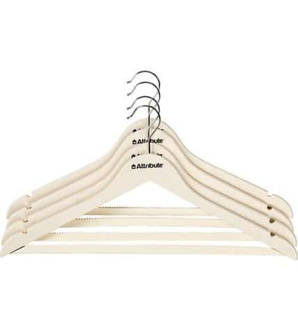 Набор вешалок Attribute Hanger Siluet для одежды кремовые