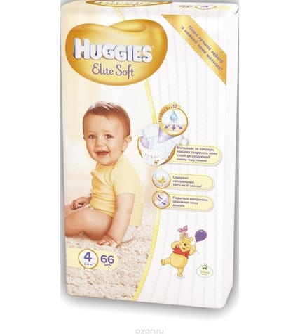 Подгузники Huggies Elite Soft 4 8-14 кг