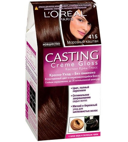 Краска для волос L'Oreal Casting Creme Gloss морозный каштан 415