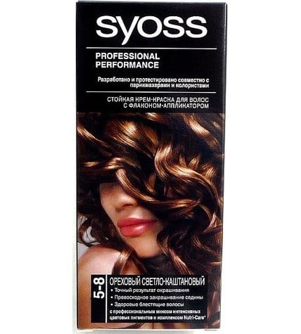 Краска для волос Syoss орех светлый каштан 5-8