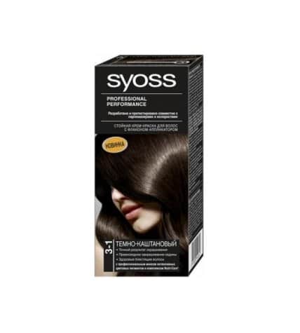 Краска для волос Syoss темно-каштановый 3-1 