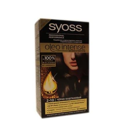 Краска для волос Syoss Oleo черно-каштановый 2-10