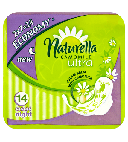 Прокладки Naturella Normal Camomile Ultra Night с крылышками (упаковка 14 шт)