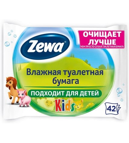 Влажная туалетная бумага Zewa Kids детская