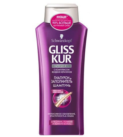 Шампунь Gliss Kur Гиалурон + Заполнитель для сухих ломких и тонких волос