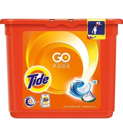 Капсулы для стирки Tide Pods Альпийская свежесть для всех видов тканей 23 шт