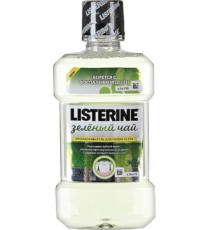 Ополаскиватель Listerine для полости рта зеленый чай