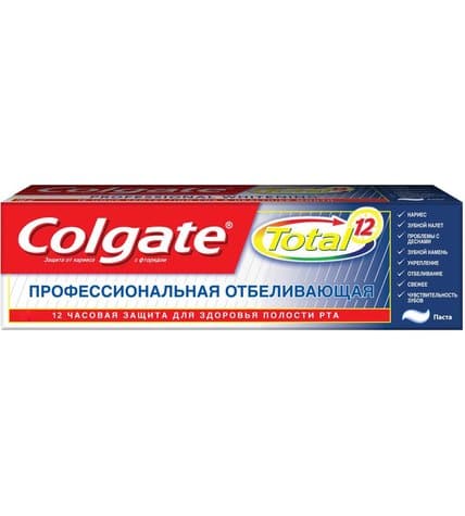 Зубная паста Colgate Total 12 Профессиональная отбеливающая