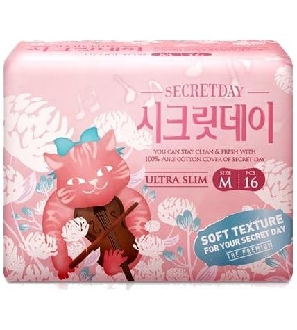 Прокладки женские Secret Day ультратонкие дышащие органические M (упаковка 16 шт)