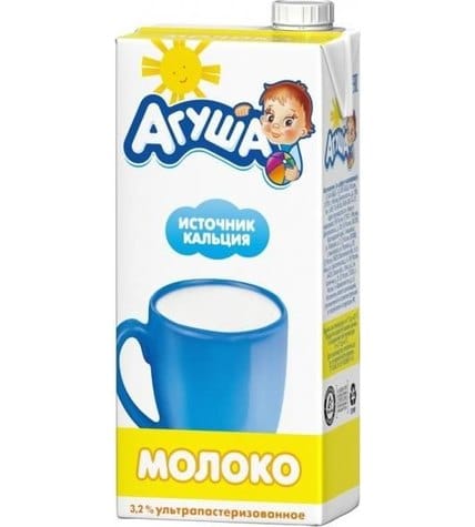 Молоко Агуша Детское ультрапастеризованное с 3 лет 3,2% 925 мл