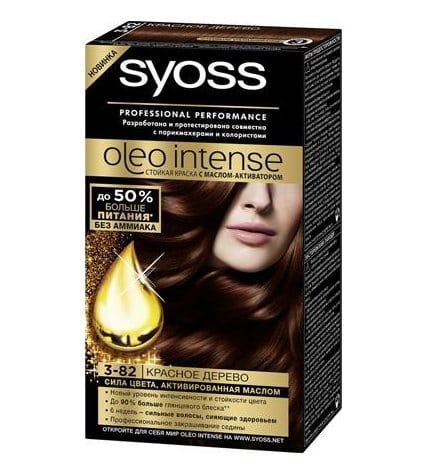 Краска для волос Syoss Oleo Intense красное дерево 3-82