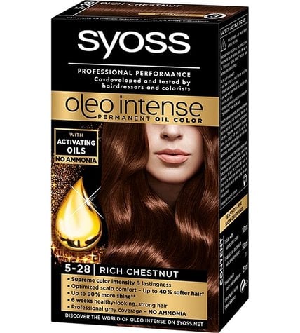 Краска для волос Syoss oleo intense горячий шоколад 5-28
