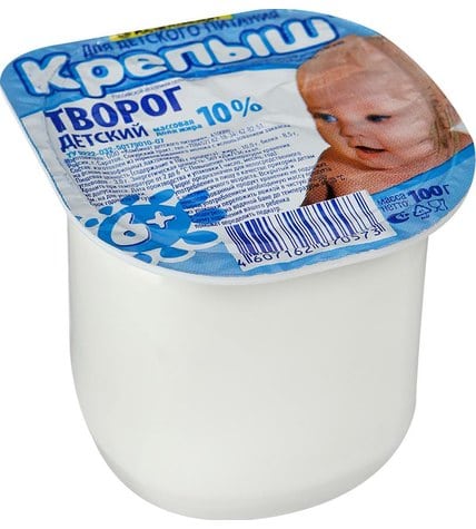 Творог Крепыш классический детский с 6 месяцев 10%