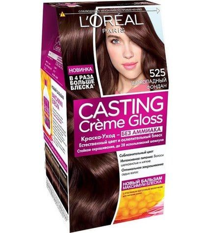 Краска-уход L'Oreal Casting Creme Gloss для волос Шоколадный фондан 525