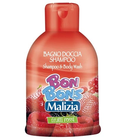 Шампунь-гель для душа Malizia Red fruits Bon Bons 