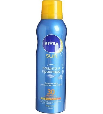 Спрей Nivea Защита и прохлада освежающий солнцезащитный SPF 30