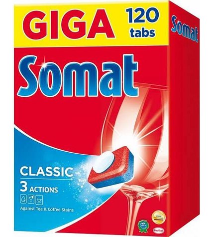 Таблетки Somat Classic для посудомоечных машин 20 г 120 шт