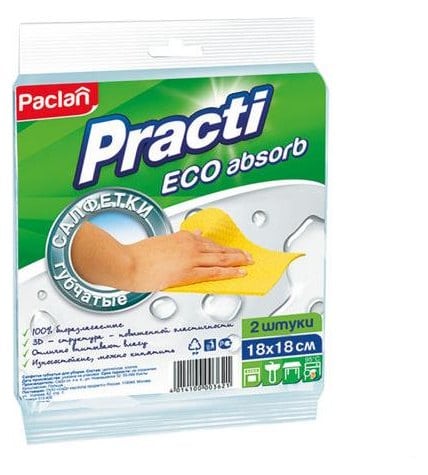 Салфетки Paclan Practi для уборки губчатые 18 х 18 см