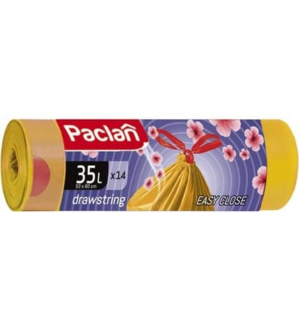 Мешки для мусора Paclan ароматизированные с завязками 35 л 14 шт