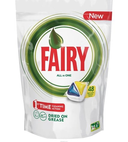 Капсулы Fairy Original All In One Лимон для посудомоечных машин 16,5 г х 84 шт
